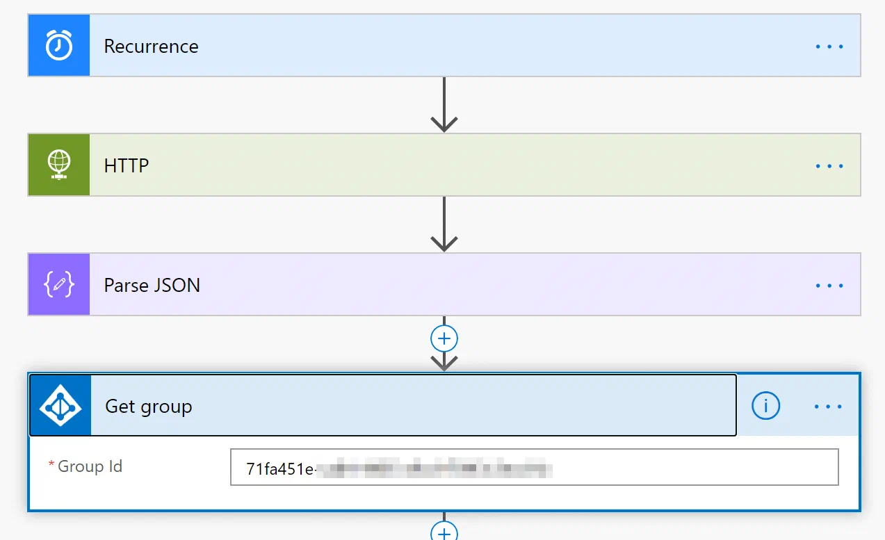 Power Automate action retrieving the Conditional Access exclusion group